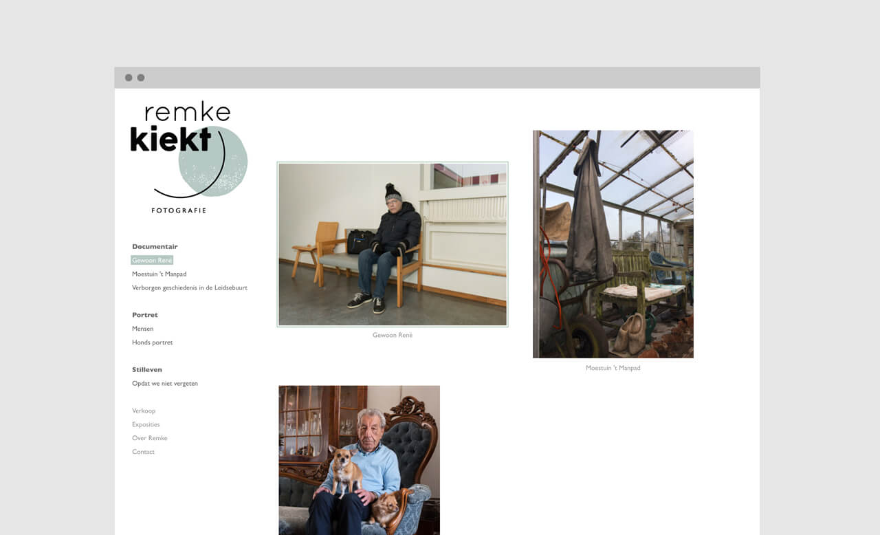 Kleuren visuele identiteit en website Remke Kiekt
